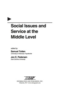 Cover image: Social Issues and Service at the Middle Level 9781607520986