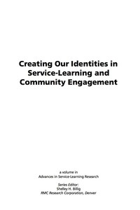 Cover image: Creating Our Identities in Service-Learning and Community Engagement 9781607522881