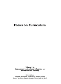 Cover image: Focus on Curriculum 9781593112073