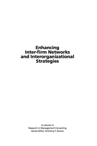 Cover image: Enhancing Inter-Firm Networks & Interorganizational Strategies 9781593110604