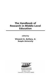 Cover image: The Handbook of Research in Middle Level Education 9781930608733