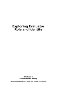 Cover image: Exploring Evaluator Role Identity 9781931576840