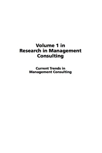 Cover image: Current Trends in Management Consulting 9781930608184
