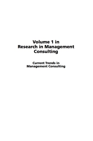 Cover image: Current Trends in Management Consulting 9781930608184