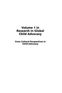 Cover image: Cross Cultural Perspectives in Child Advocacy 9781930608047