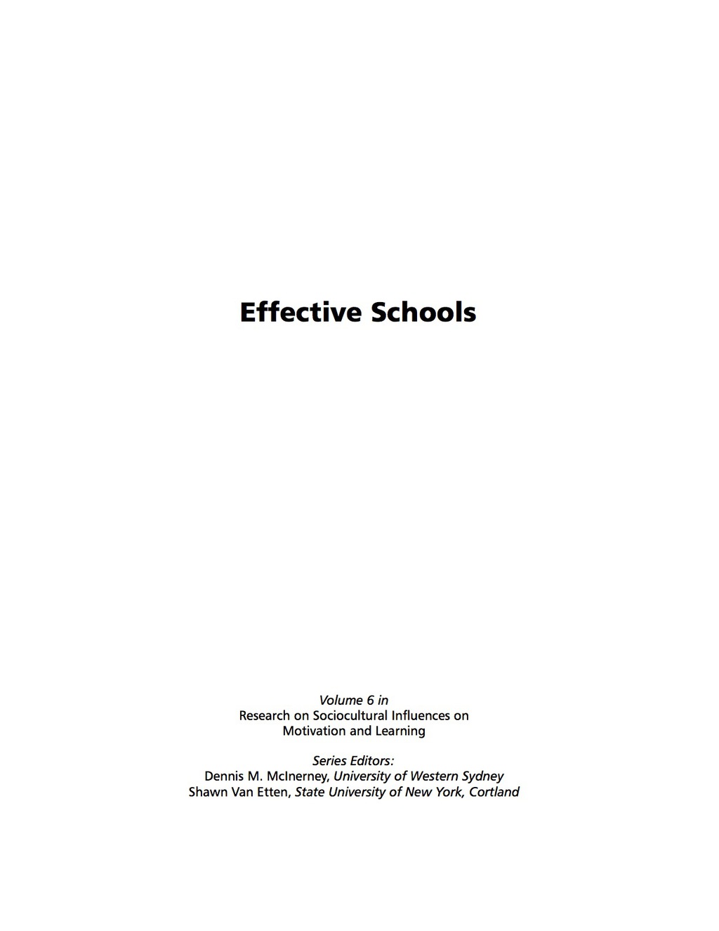 Effective Schools