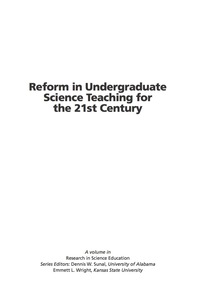Cover image: Reform in Undergraduate Science Teaching for the 21st Century 9781930608849
