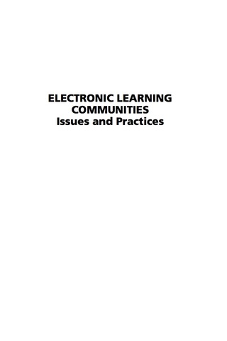 Cover image: Electronic Learning Communities Issues and Practices 9781931576963