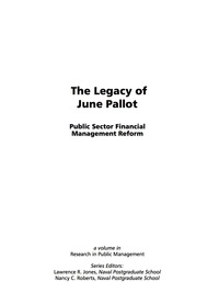 Cover image: The Legacy of June Pallot: Public Sector Financial Management Reform 9781593115357