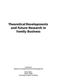 Cover image: Theoretical Developments and Future Research in Family Business 9781593115517