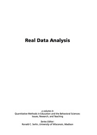 Cover image: Real Data Analysis 9781593115647