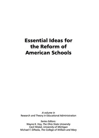 Cover image: Essential Ideas For The Reform of American Schools 9781593116866