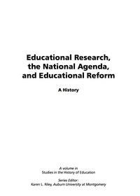 Cover image: Educational Research, The National Agenda, and Educational Reform: A History 9781593117306
