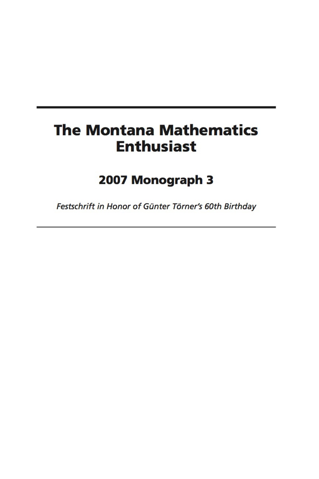 Beliefs and Mathematics: Festschrift in honor of Guenter Toerner’s 60th Birthday