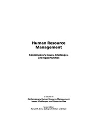 Cover image: Human Resource Management: Contemporary Issues, Challenges and Opportunities 9781593115258