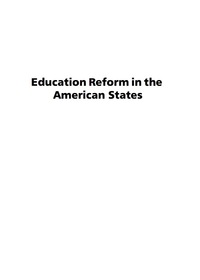 Cover image: Education Reform in the American States 9781593117757