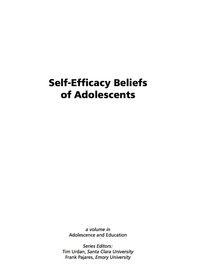 Cover image: Self-Efficacy Beliefs of Adolescents 9781593113667
