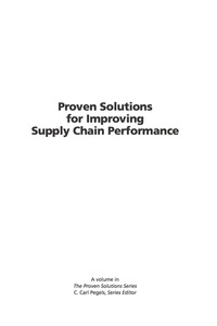 Cover image: Proven Solutions for Improving Supply Chain Performance 9781593113162