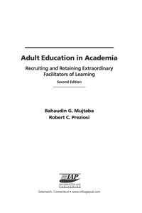 Cover image: Adult Education in Academia 2nd edition 9781593114756