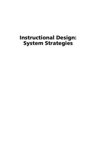 Cover image: Instructional Design: Systems Strategies 9781931576826