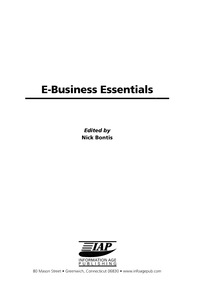 Cover image: E-Business Essentials: Special Issue of the Quarterly Journal of Electronic Commerce 9781593112486