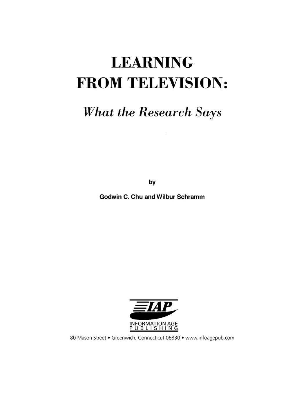 Learning from Television: What the Research Says
