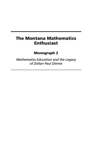 Cover image: Mathematics Education and the Legacy of Zoltan Paul Dienes 9781593118969