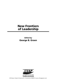 Cover image: New Frontiers of Leadership 9781593112387