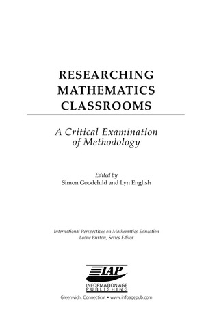 Cover image: Researching Mathematics Classrooms: A Critical Examination of Methodology 9781593111823