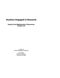 Cover image: Teachers Engaged in Research: Inquiry into Mathematics Classrooms, Grades 6-8 9781593114992