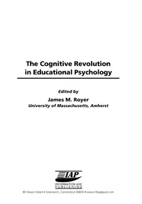 Cover image: The Cognitive Revolution on Educational Psychology 9781593111625