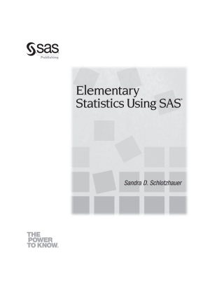 Immagine di copertina: Elementary Statistics Using SAS 9781607643791