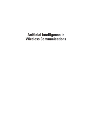 Cover image: Artificial Intelligence in Wireless Communications 1st edition 9781607832348