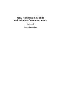 Cover image: New Horizons in Mobile and Wireless Communications, Volume III: Reconfigurability 1st edition 9781607839712