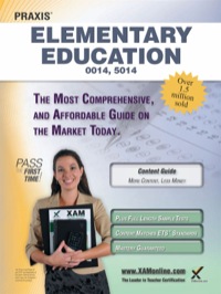 Omslagafbeelding: Praxis Elementary Education 0014, 5014 Teacher Certification Study Guide 3rd edition