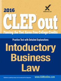 Imagen de portada: CLEP Introductory Business Law 9781607875420