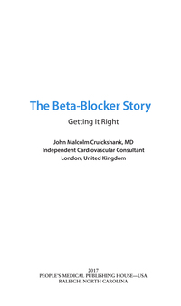 صورة الغلاف: The Beta-Blocker Story 9781607952879