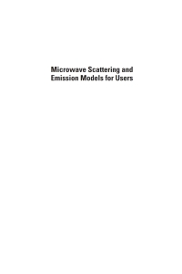 Cover image: Microwave Scattering and Emission Models for Users 1st edition 9781608070374