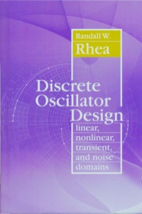 Cover image: Discrete Oscillator Design: Linear, Nonlinear, Transient, and Noise Domains 9781608070473