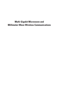 Titelbild: Multigigabit Microwave and Millimeter-Wave Wireless Communications 1st edition 9781608070824