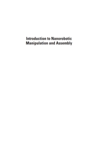 Cover image: Introduction to Nanorobotic Manipulation and Assembly 1st edition 9781608071333