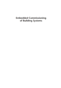 Imagen de portada: Embedded Commissioning of Building Systems 1st edition 9781608071470