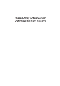 صورة الغلاف: Phased Array Antennas with Optimized Element Patterns 1st edition 9781608071906