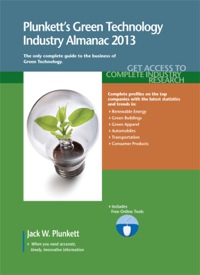 Omslagafbeelding: Plunkett's Green Technology Industry Almanac 2013 9781608796977