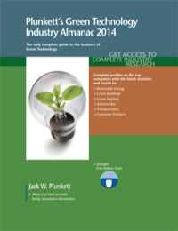 Cover image: Plunkett's Green Technology Industry Almanac 2014 9781608797295