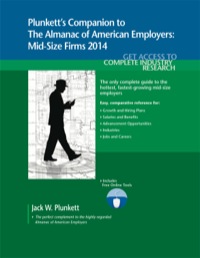 صورة الغلاف: Plunkett's Companion to The Almanac of American Employers 2014 9781608797318
