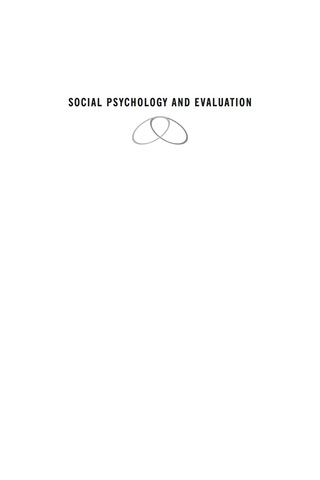 Cover image: Social Psychology and Evaluation 9781609182120
