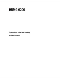 Cover image: HRMG 6200: Organizations in the New Economy - Bert Spector