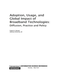 表紙画像: Adoption, Usage, and Global Impact of Broadband Technologies 9781609600112