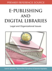 صورة الغلاف: E-Publishing and Digital Libraries 9781609600310
